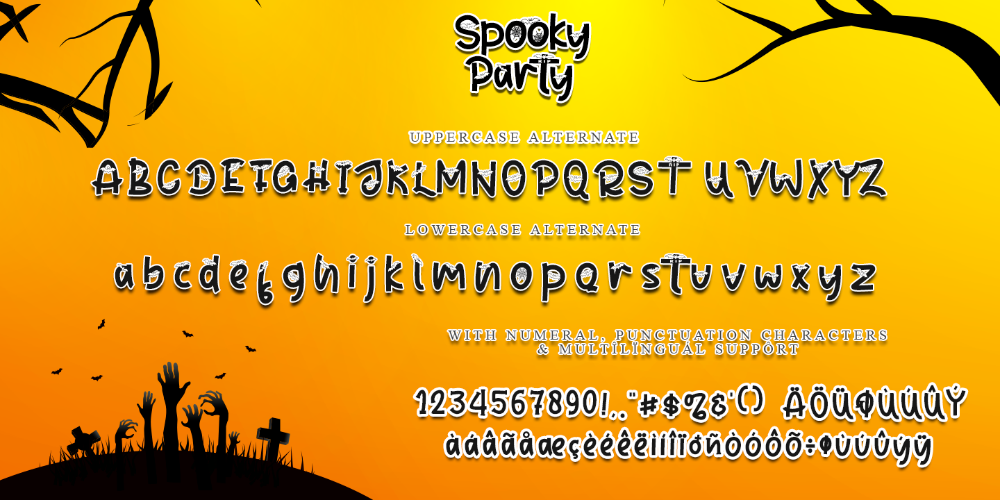 Ejemplo de fuente Spooky Party Regular